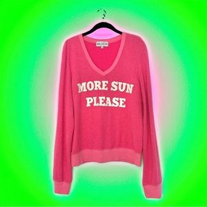 wildfox more sun please baggy v neck sweatshirt